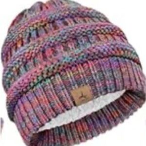 Colorful Knit Beanie (lined)